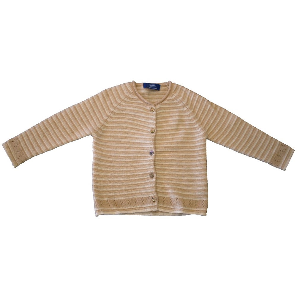 Pure Cashmere Tan Girl's Cardigan